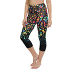 Colorful Gradient Stars Yoga Capris