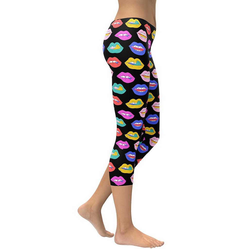 Colorful Lips Capris
