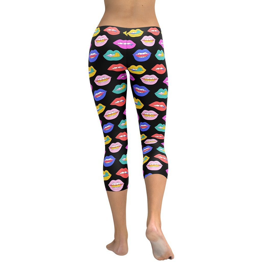 Colorful Lips Capris