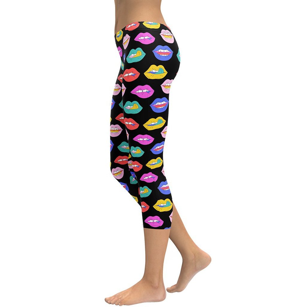 Colorful Lips Capris