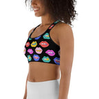 Colorful Lips Sports Bra