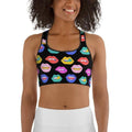 Colorful Lips Sports Bra