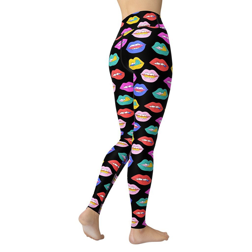 Colorful Lips Yoga Leggings
