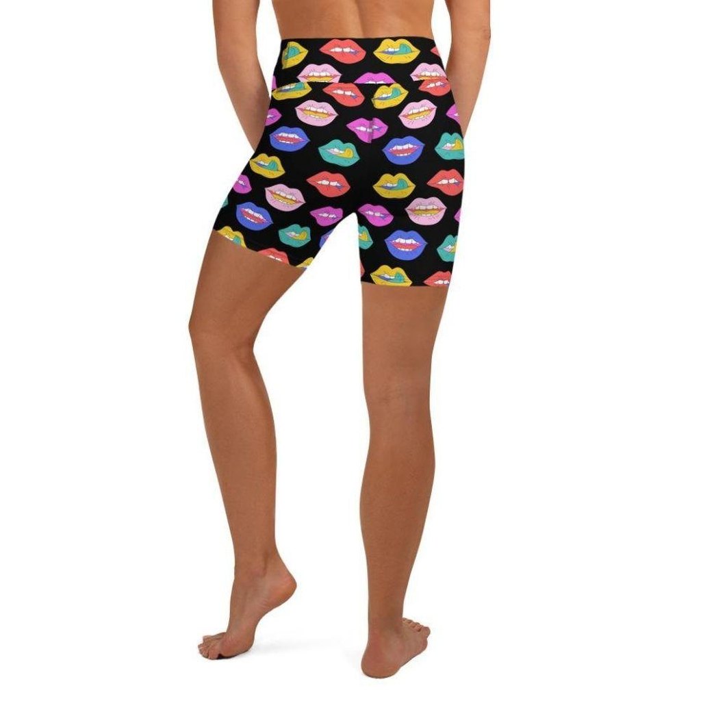 Colorful Lips Yoga Shorts