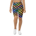 Colorful Plaid Biker Shorts