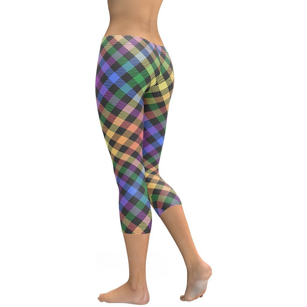 Colorful Plaid Capris