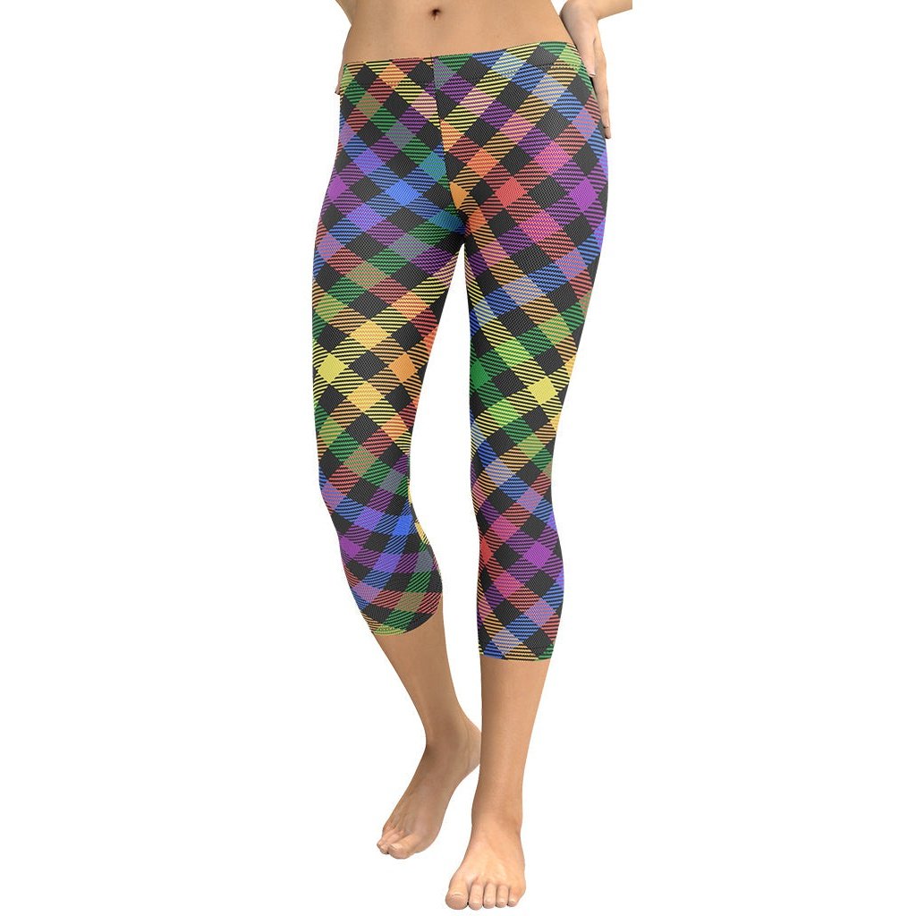 Colorful Plaid Capris