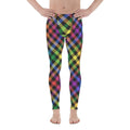 Colorful Plaid Men's Leggings