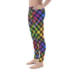 Colorful Plaid Men's Leggings