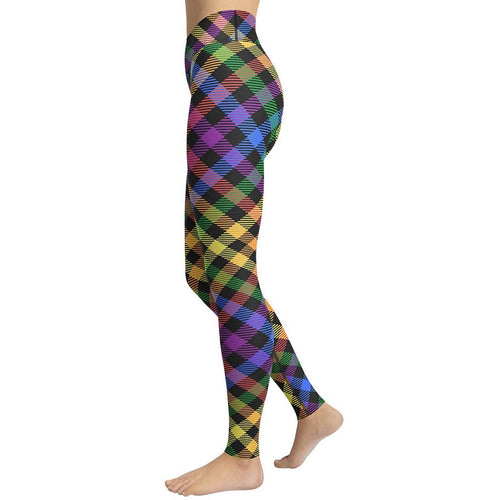 Colorful Plaid Yoga Leggings