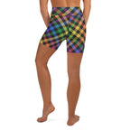 Colorful Plaid Yoga Shorts