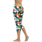 Colorful Rhombus Pattern Capris