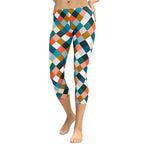 Colorful Rhombus Pattern Capris