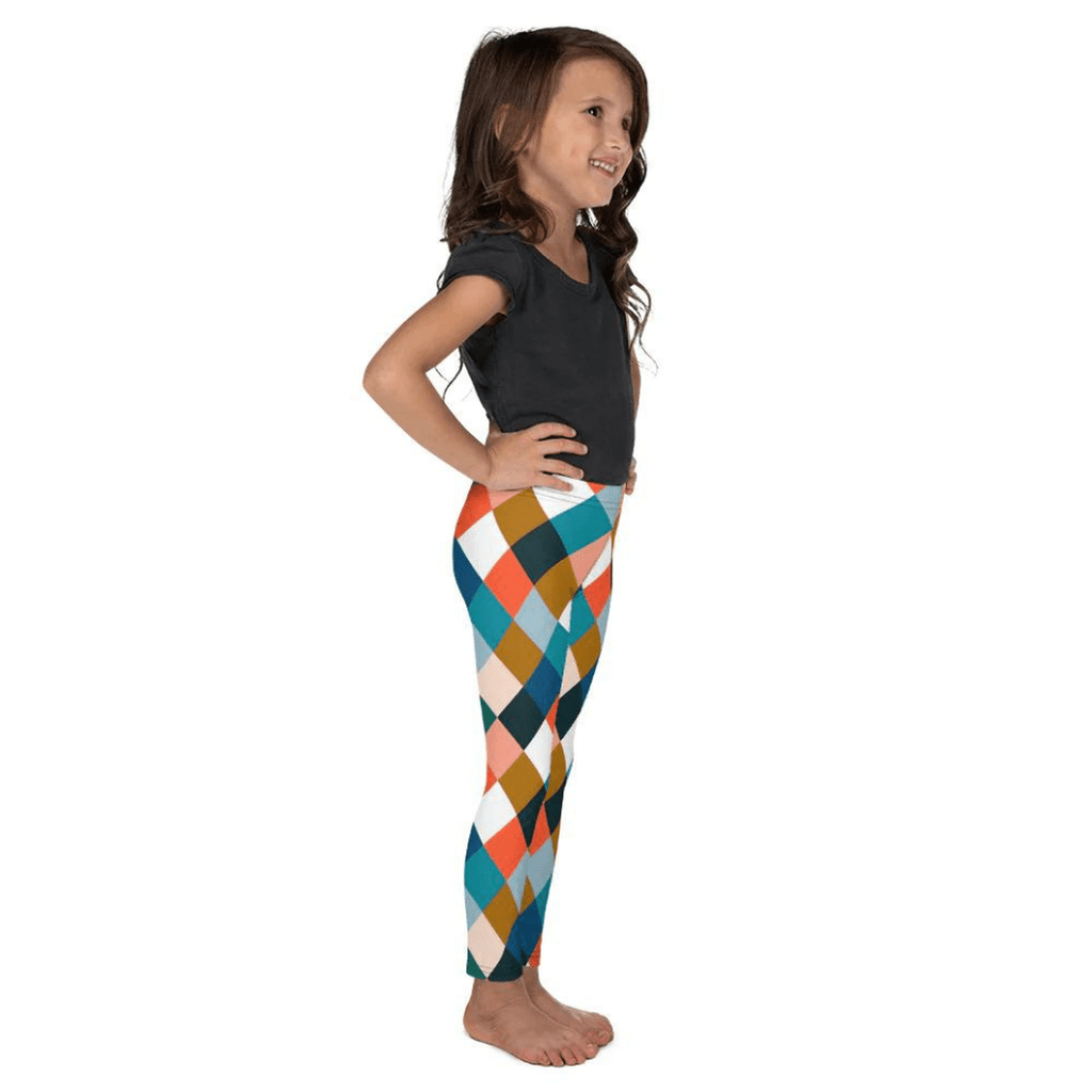 Colorful Rhombus Pattern Kid's Leggings