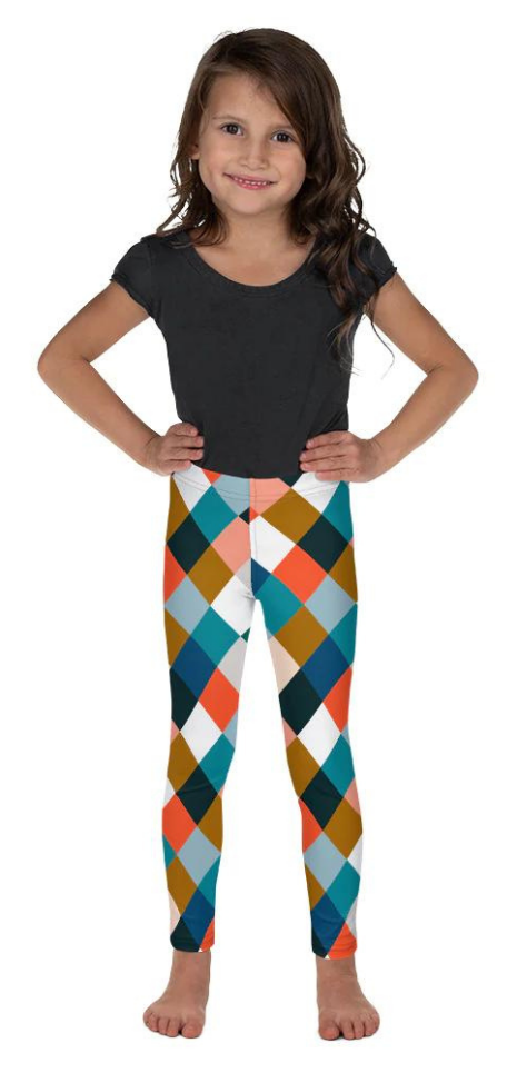 Colorful Rhombus Pattern Kid's Leggings