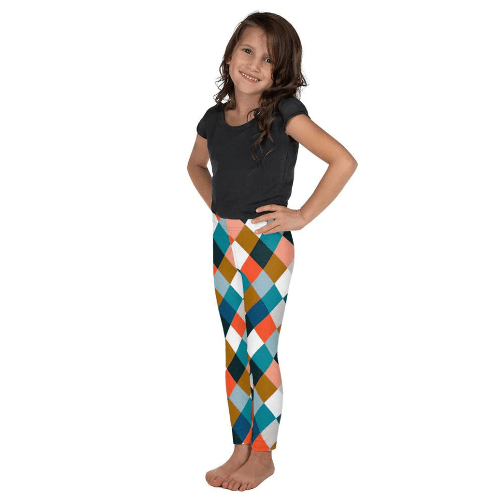 Colorful Rhombus Pattern Kid's Leggings