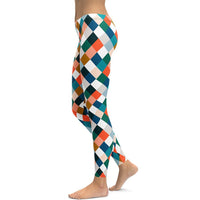 Colorful Rhombus Pattern Leggings