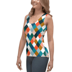 Colorful Rhombus Pattern Tank Top