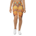 Colorful Snake Pattern Biker Shorts