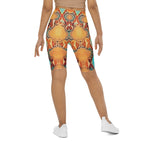 Colorful Snake Pattern Biker Shorts