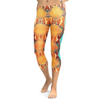 Colorful Snake Pattern Capris