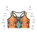 Colorful Snake Pattern Sports Bra