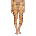 Colorful Snake Pattern Yoga Capris