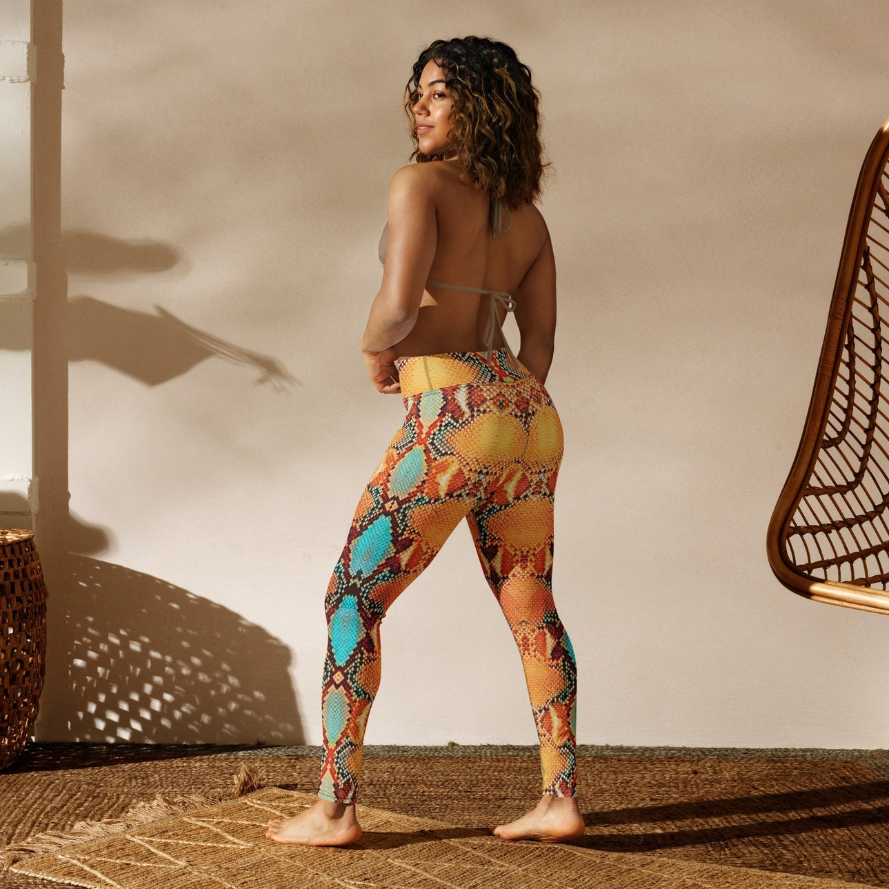 Colorful Snake Pattern Yoga Leggings