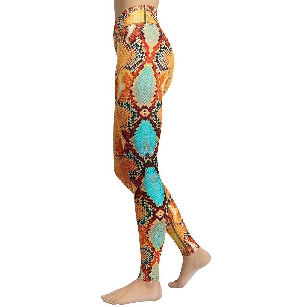 Colorful Snake Pattern Yoga Leggings