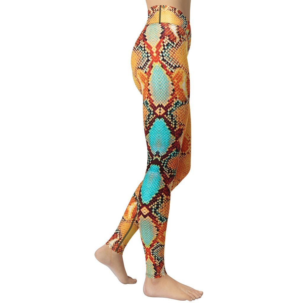 Colorful Snake Pattern Yoga Leggings