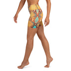 Colorful Snake Pattern Yoga Shorts