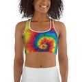 Colorful Supernova Tie Dye Sports Bra