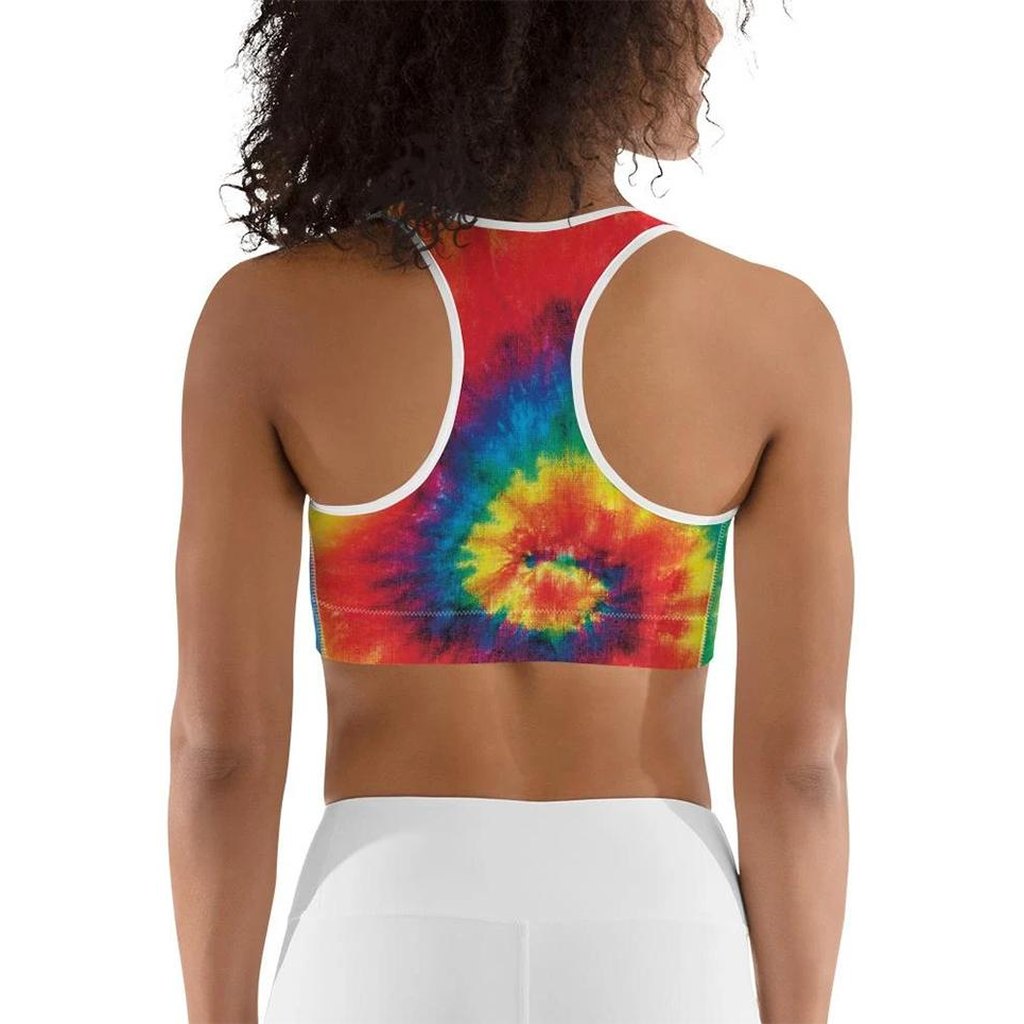 Colorful Supernova Tie Dye Sports Bra