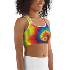 Colorful Supernova Tie Dye Sports Bra