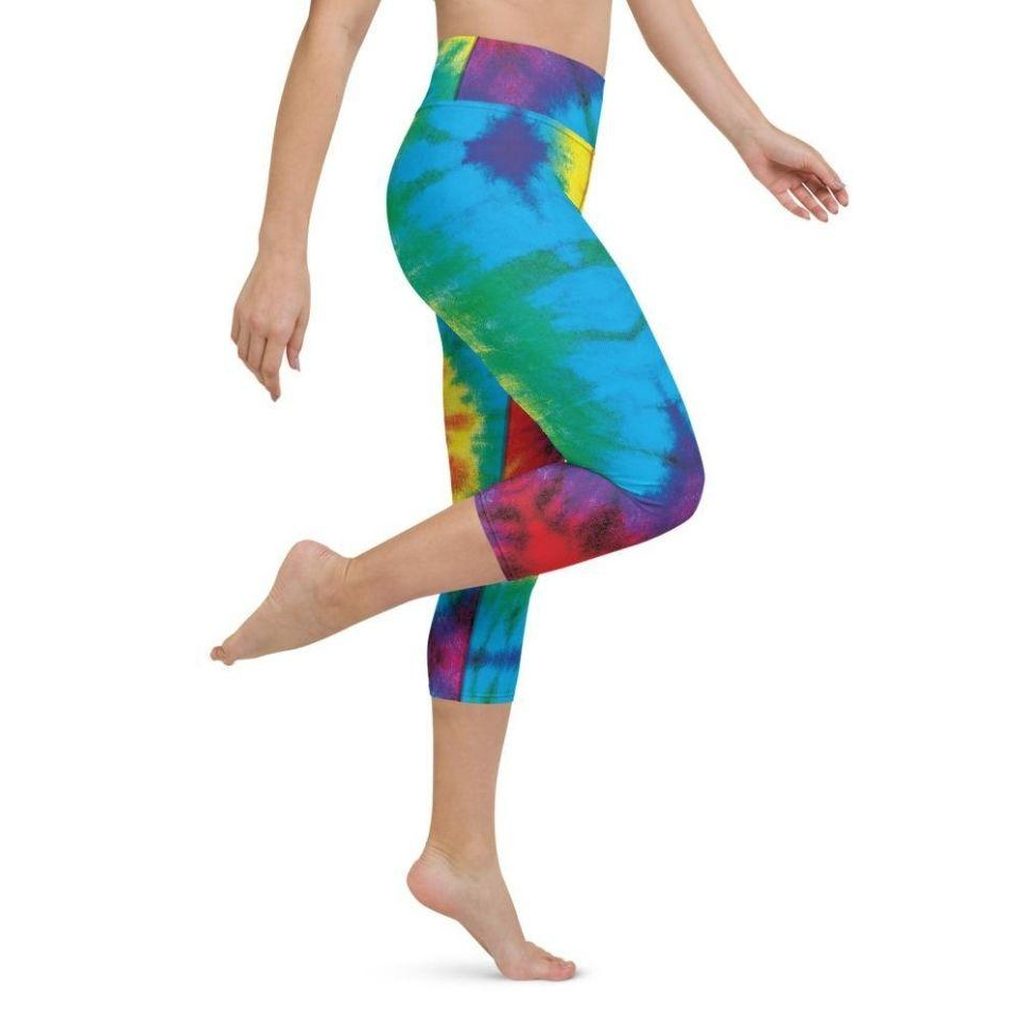 Colorful Supernova Tie Dye Yoga Capris
