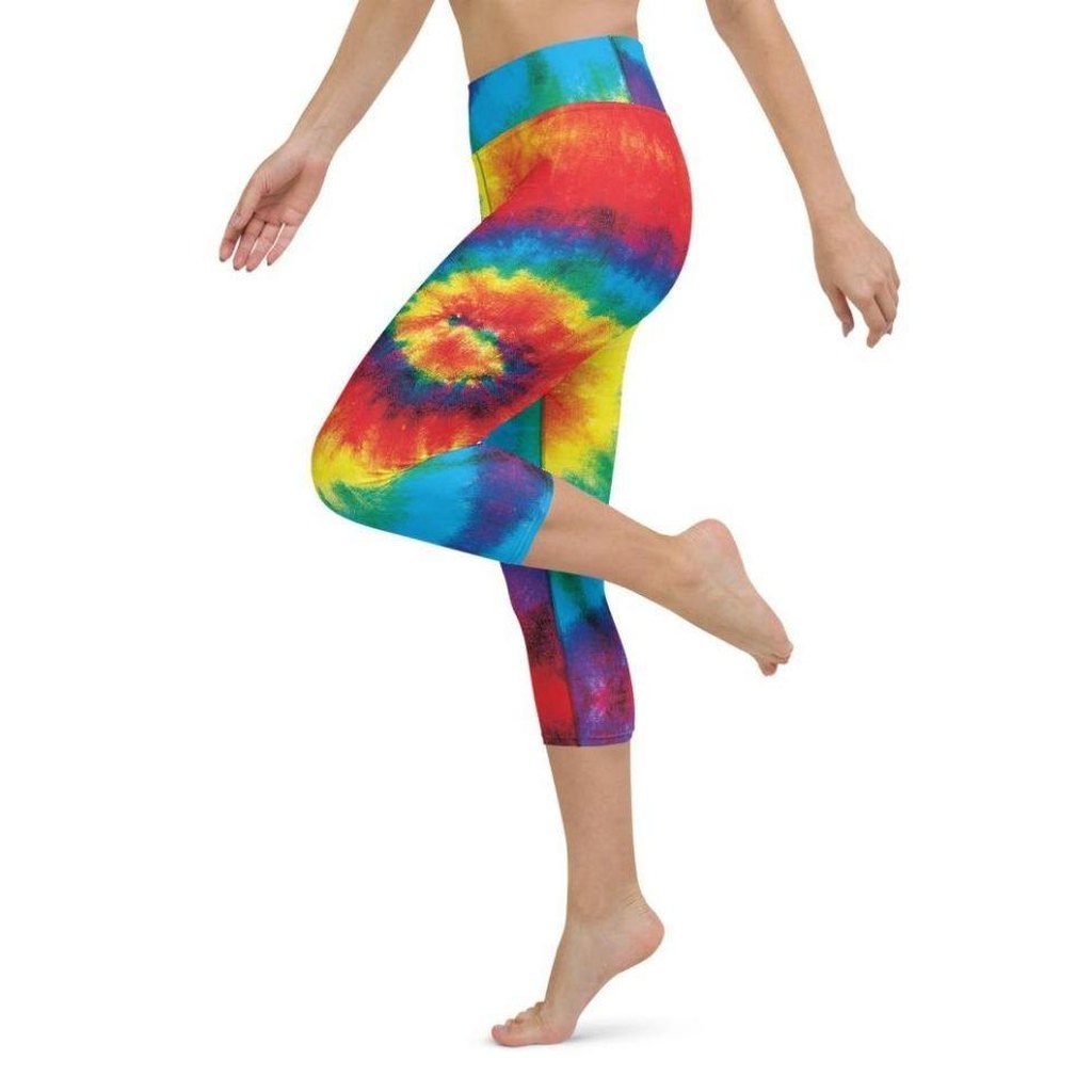 Colorful Supernova Tie Dye Yoga Capris