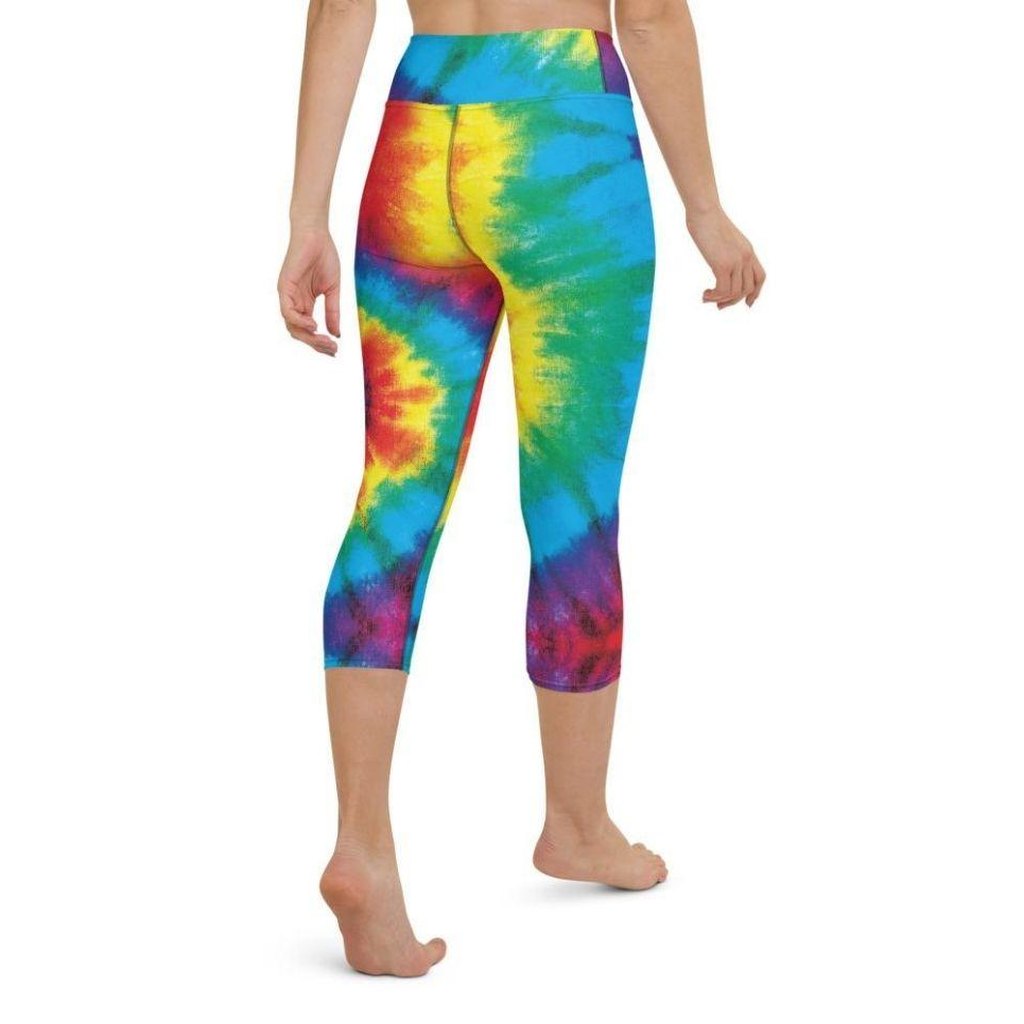Colorful Supernova Tie Dye Yoga Capris
