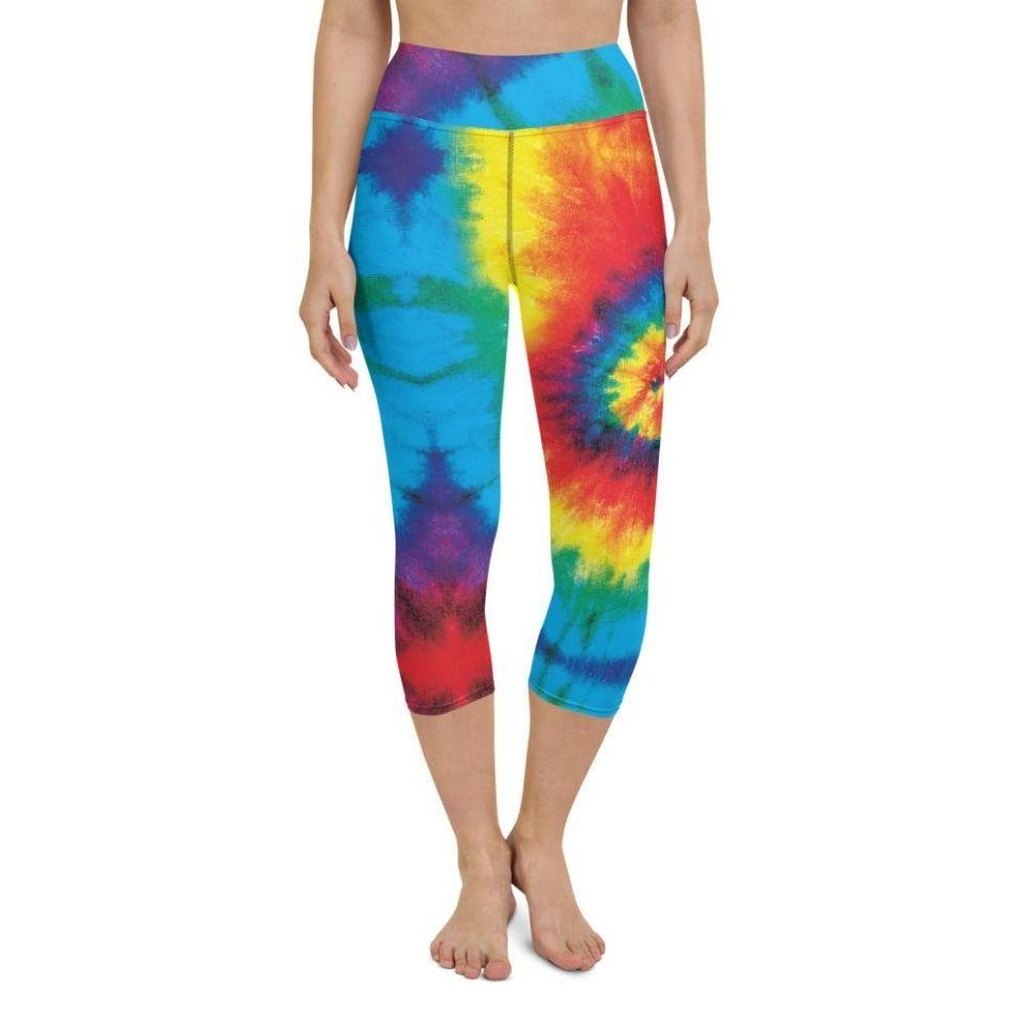 Colorful Supernova Tie Dye Yoga Capris