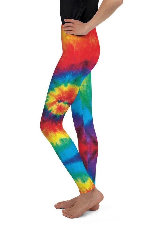 Colorful Supernova Tie Dye Youth Leggings
