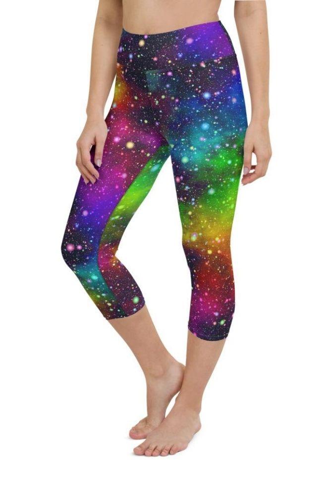 Colorful Universe Yoga Capris