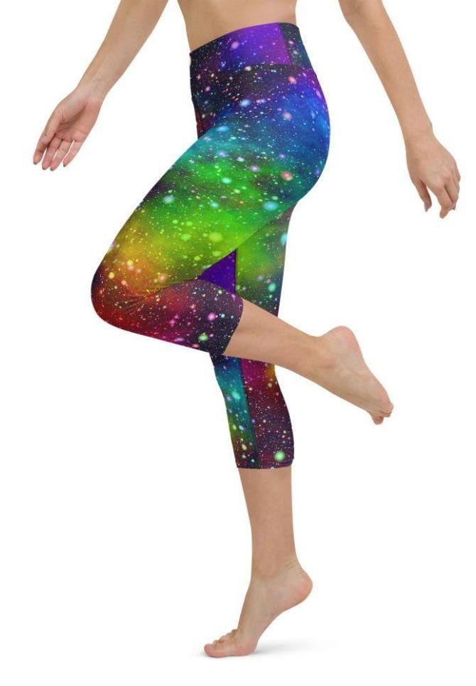 Colorful Universe Yoga Capris