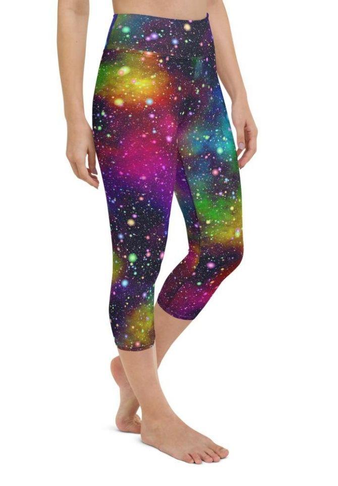 Colorful Universe Yoga Capris