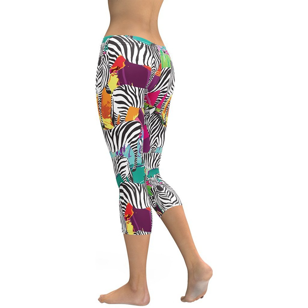 Colorful Zebra Capris