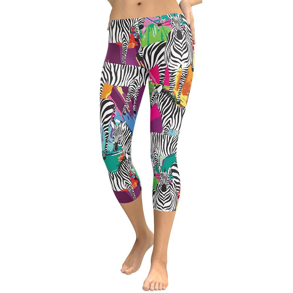 Colorful Zebra Capris
