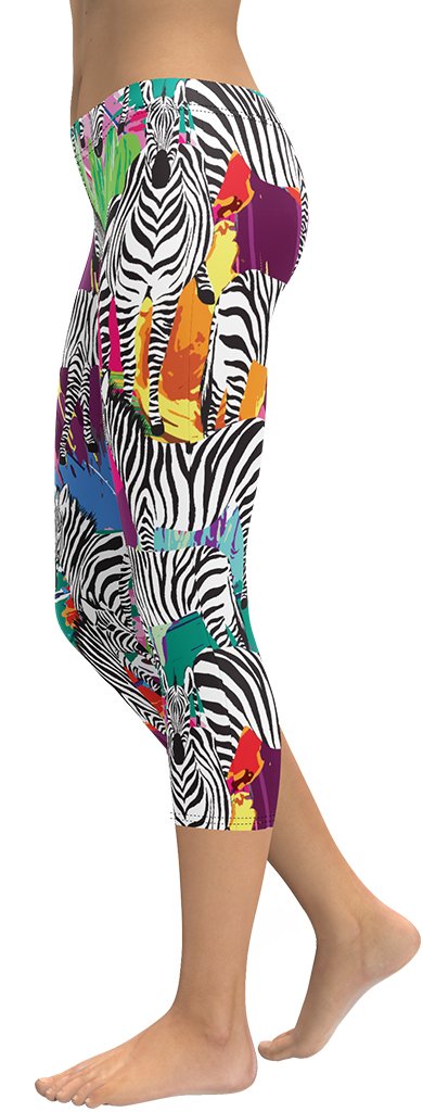 Colorful Zebra Capris