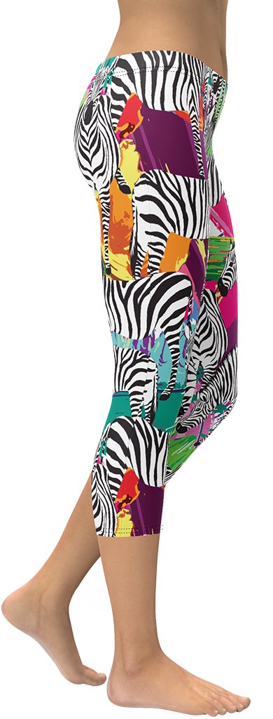Colorful Zebra Capris