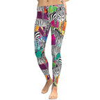 Colorful Zebra Leggings