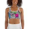 Colorful Zebra Sports Bra