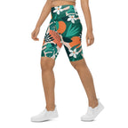 Contemporary Tropical Biker Shorts