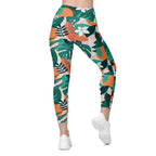 Contemporary Tropical Leggings With Pockets
